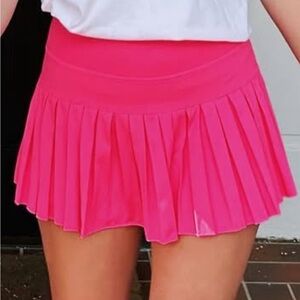 Pleated Pink Women's Skirt